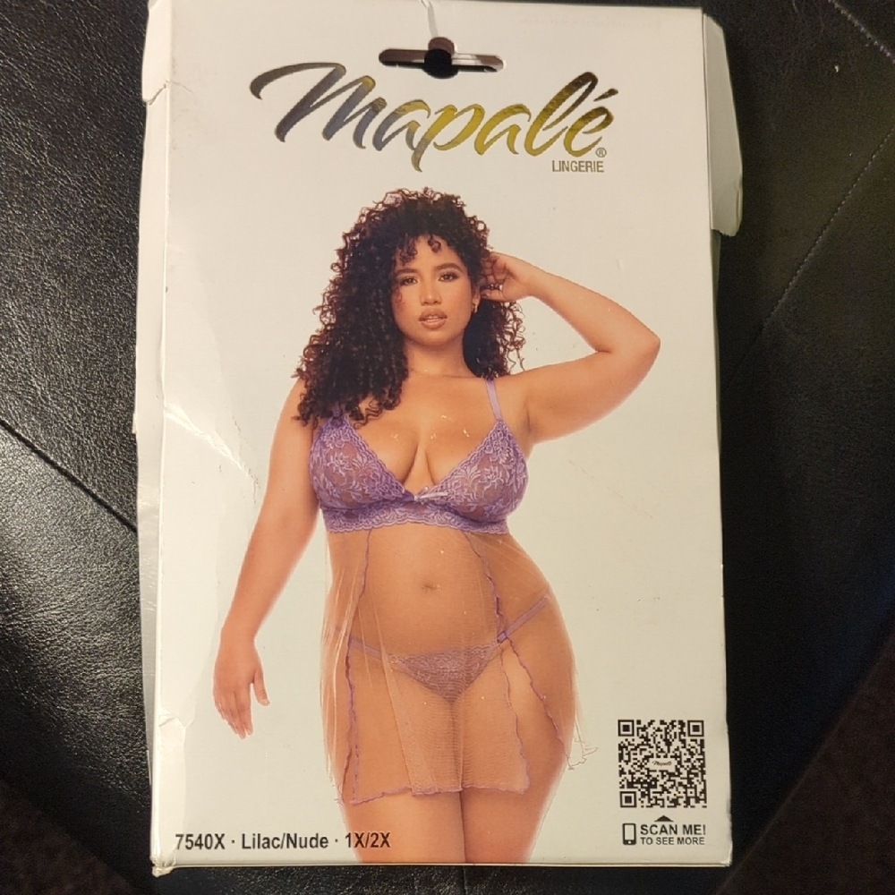 NIB Plus Size Lilac/Nude Lingerie Set